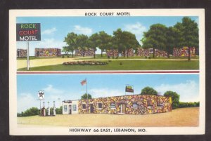 LEBANON MISSOURI ROUTE 66 TEXACO GAS STATION MOTEL ADVERTISING POSTCARD