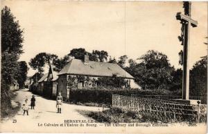 CPA BERNEVAL le Grand-Le Calvaire et l'Entrée du Bourg (234742)