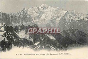 Old Postcard Mont Blanc view from the summit of the Buet