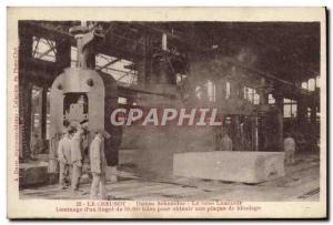 Old Postcard Le Creusot Factories Schneider large rolling mill d & # 39un ing...