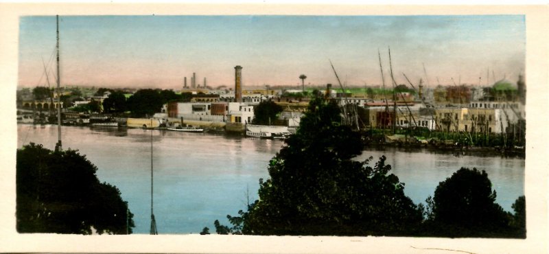 Egypt - Cairo.  Panoramic View of Boulak  *RPPC  (2.75 X 5.875)