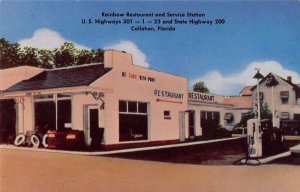 Callahan Florida Rainbow Restaurant and Service Station Vintage Postcard AA18949