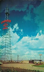 Canada Entrance on Highway Edmonton Alberta Oil Derrick Vintage Postcard 03.56