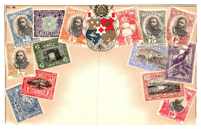 Postcard of Stamps , Tonga 