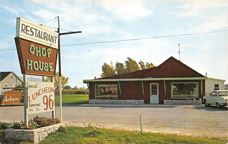 Augres Michigan~Chop House Restaurant~US 23~1950s Postcard