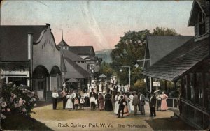 Rock Springs Park West Virginia WV Promenade c1910 Postcard