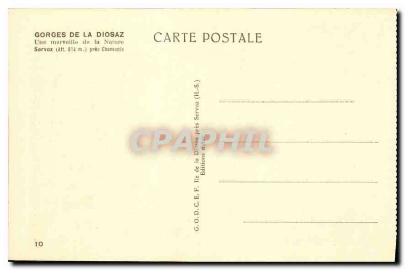 Postcard Old Gorge in Winter Gorges Diosaz