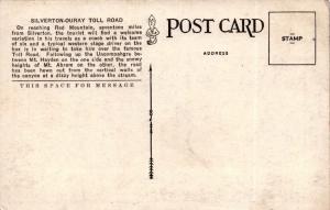 Silverton-Ouray Toll Road, Colorado, Mt. Abrams, Vintage Postcard F24 