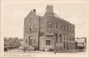 Moosomin Saskatchewan Town Hall Post Office Opera House SK Sask Postcard E79