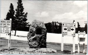 RPPC  COLORADO, CO    Summit of RABBIT EARS PASS  Highway 40  Sanborn Postcard