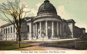 Vintage Postcard Woolsey Hall Yale University Campus New Haven Connecticut CT