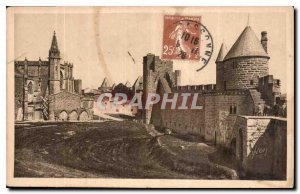 Postcard Old Carcassonne Walls Interiors Church Saint Nazaire