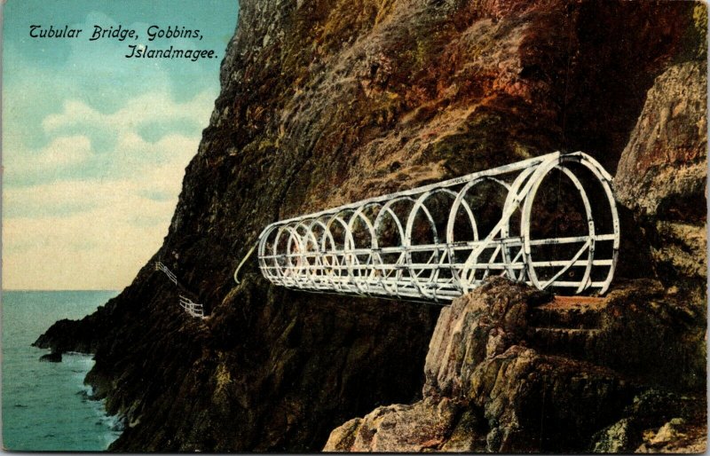 1910 Postcard Tubular Bridge Gobbens County Antrim Ireland 