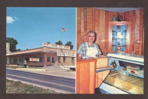 STOCKTON MISSOURI THE STOCKTON CHEESE FACTORY STORE ADVERTISING POSTCARD