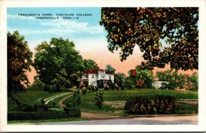 Vtg 1920s Tusculum College Presidents Home Greeneville Tennessee TN Postcard