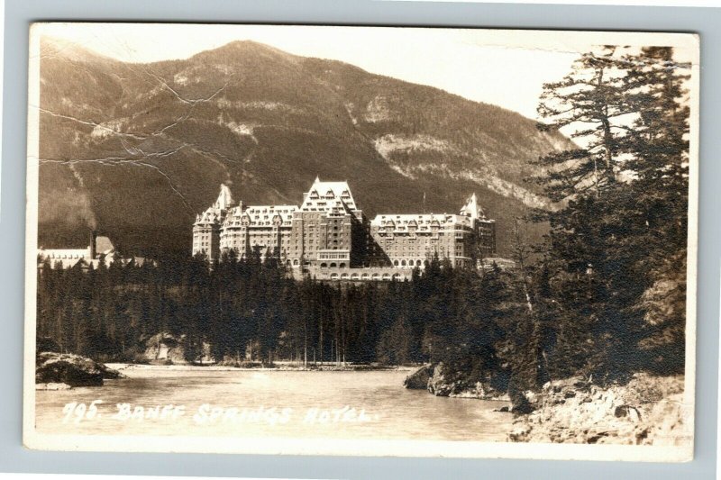 RPPC Banff AB-Alberta Canada, Banff Springs Hotel, Real Photo Postcard