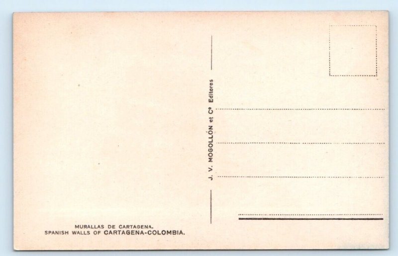 Spanish Walls of CARTAGENA Colombia Postcard