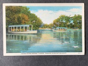 Glass Bottom Boats Silver Springs FL Litho Postcard H1314081122