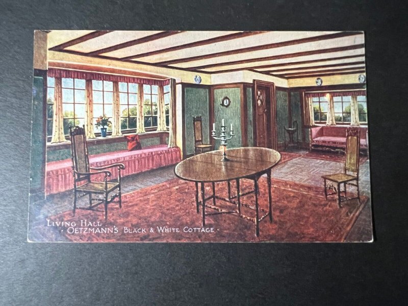 Mint Japan British Exhibition Postcard Oetzmann Cottages Exhibition Living Hall