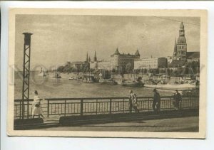 437438 Latvia Riga Daugava from bridge Vintage postcard