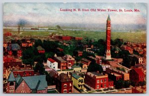 Looking NE From Old Water Tower St. Louis Missouri MO Principal Market Postcard