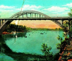 Oregon City Oregon OR Willamette River Bridge UNP Vtg 1920s Postcard 