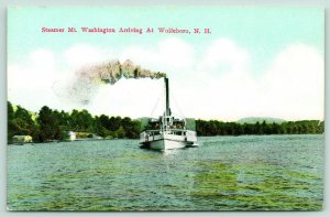 Wolfeboro New Hampshire~Steamer Mt Washington Arriving~Lake Winnipesaukee~c1910 