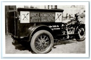 c1930's Indian Motorcycle Occupational #3 San Francisco CA RPPC Photo Postcard