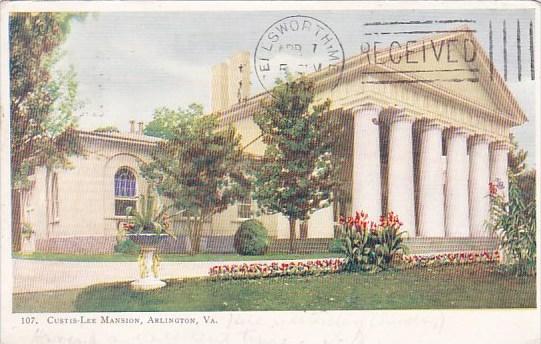 Virginia Arlington Custis Lee Mansion 1908