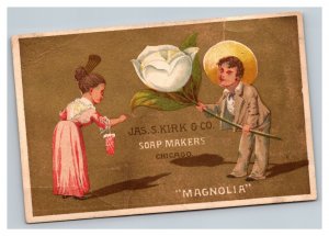 Vintage 1880's Victorian Trade Card Jas S Kirk & Co. Soap Makers Chicago IL