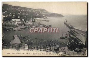 Old Postcard Nice L & # 39Entree Port and Montbouron