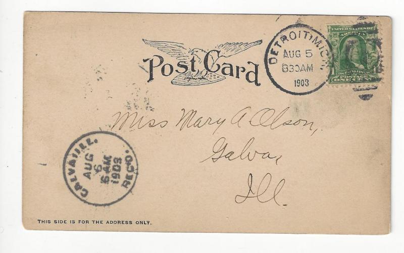 1903 USA Picture Postcard - Day Line Steamer Albany (AJ74)