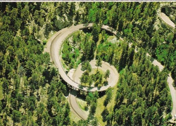 South Dakota Black Hills Aerial View Pigtail Bridges