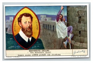 Vintage Liebig Trade Card - Dutch - 2 of The Life of Benvenuto Cellini Set
