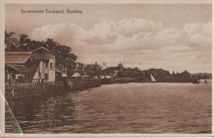 Government Dockyard Bombay India Real Photo Old Postcard