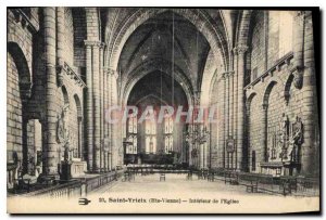 Postcard Old St Yrieix Haute Vienne Interior of the Church