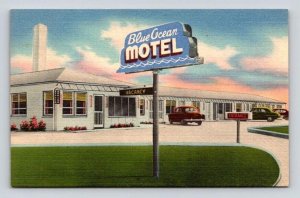 St. Augustine Florida Blue Ocean Motel Postcard