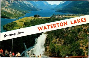 Postcard SCENE Waterton Lakes National Park Alberta AB AK2291