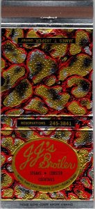 Vintage Matchbook Cover JJ's Broiler Kauai, Hawaii MB174