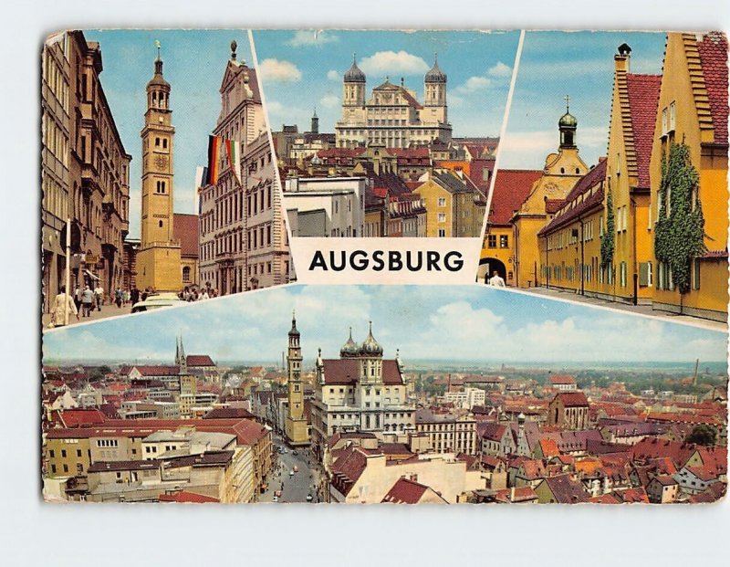 Postcard Views in Augsburg Germany
