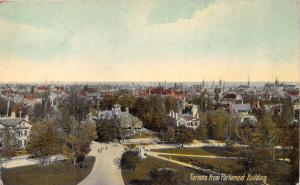 TORONTO ONTARIO CANADA VIEWED FROM PARLIAMENT BUILDING POSTCARD 1909