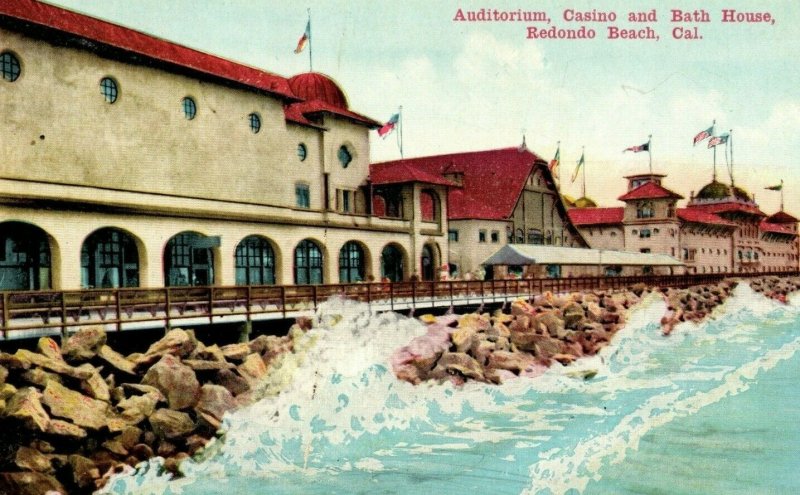 Circa 1905-10 Auditorium, Casino, & Bath House, Redondo Beach, California P8