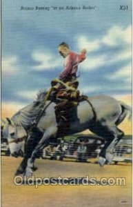 Bronco Busting At an Arizona Rodeo Western Cowboy Unused 