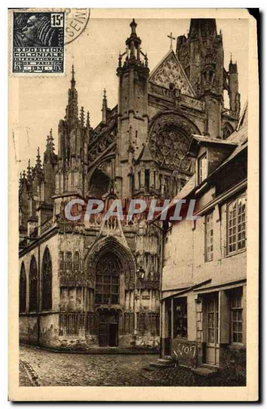 Old Postcard Normandy De Rouen Au Havre Caudebec-en-Caux Eglise Notre Dame