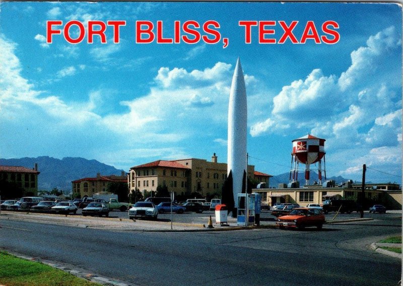 2~4X6 Postcards TX Texas  FORT BLISS  Rocket~Water Tower  ARMY BASE AERIAL VIEW