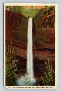 Latourelle Falls Along Columbia River Highway Oregon OR UNP WB Postcard L16 