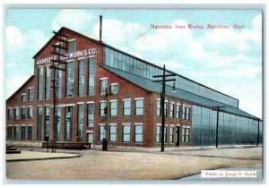 c1910's Manistee Iron Works Building Manistee Michigan MI Antique Postcard