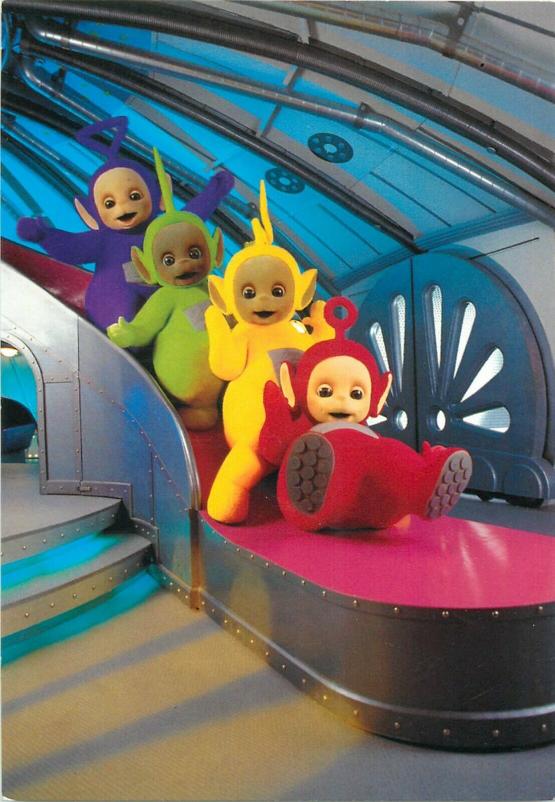 Teletubbies slide characters and logo postcard | Topics - Cartoons ...