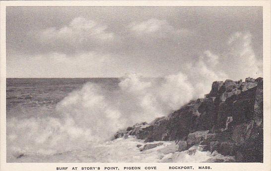 Surf At Storys Point Pigeon Cove Rockport Massachusetts Albertype