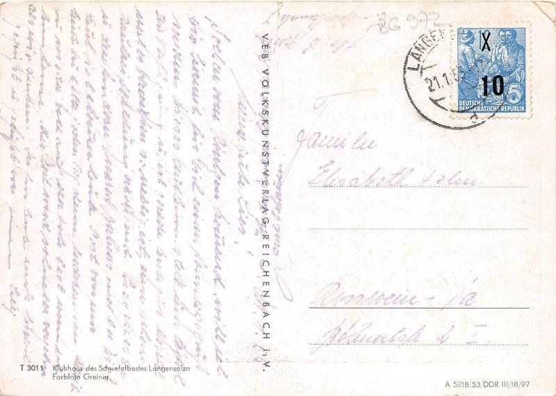 BG972 klubhaus des schwefetbades langensalza   CPSM 14x9.5cm germany